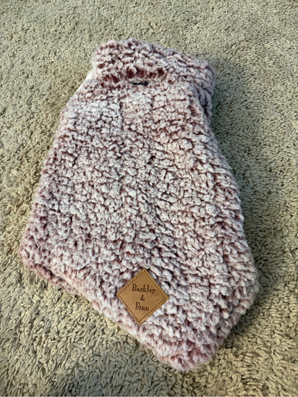Plush Pink Sherpa Dog Sweater